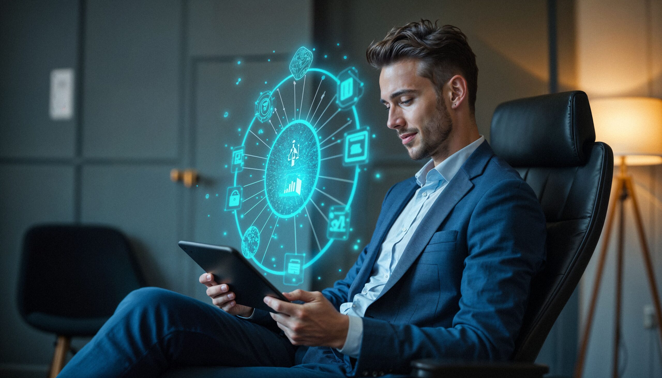businessman using tablet with digital data interface 1 scaled